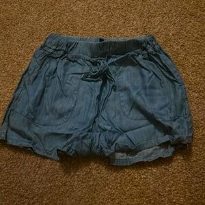 Women’s small blue shorts, love university